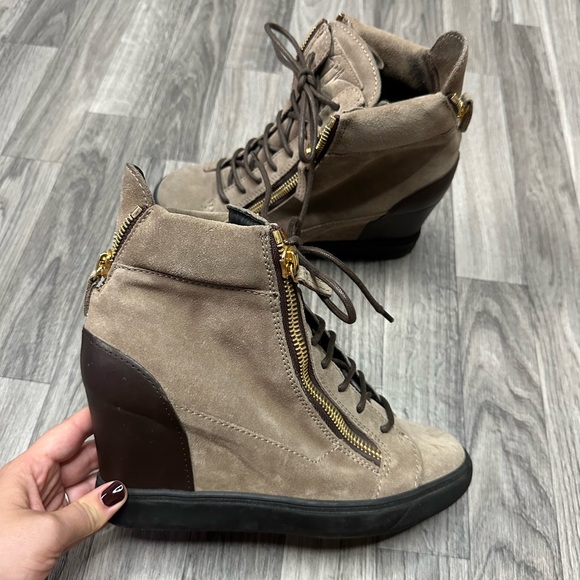 Giuseppe Zanotti Wedge Sneakers Brown Giuseppe Zanotti Woman Blush